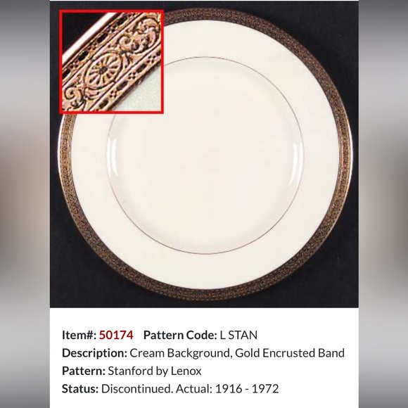 Lenox Stanford China Footed Cup and Saucer, one set, vintage - Picture 4 of 11